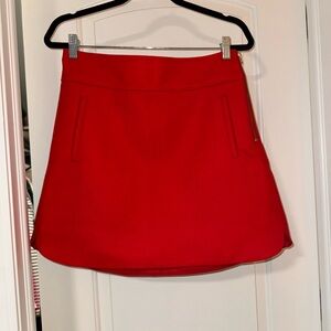 JCREW WOOL RED SKIRT